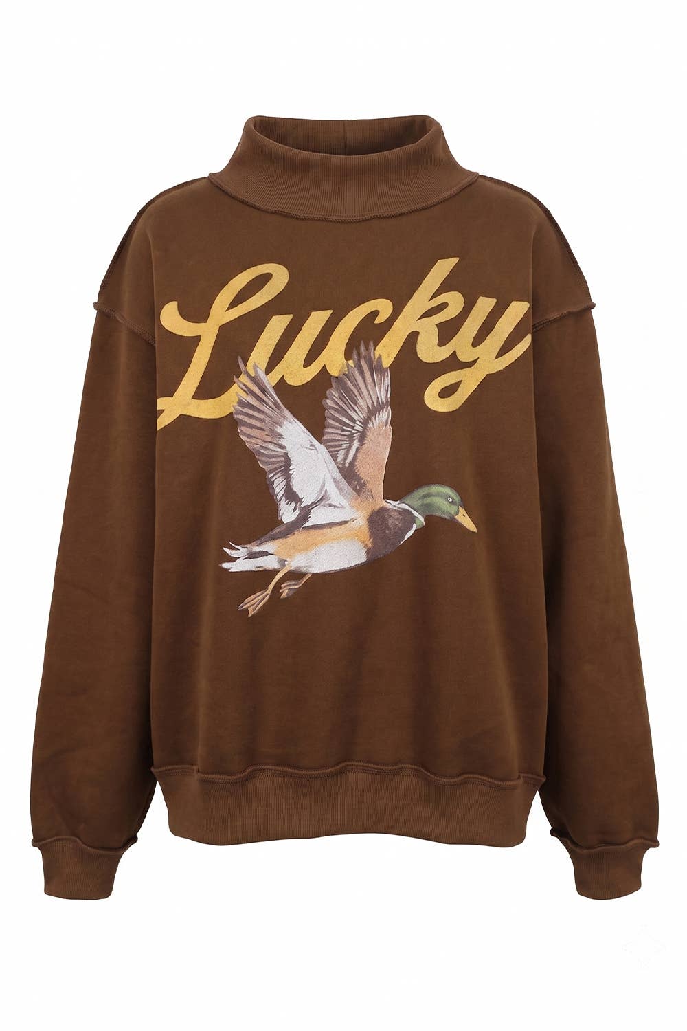 Lucky Duck Reversible Mock-Neck Sweatshirt