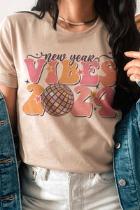 GROOVY NEW YEAR VIBES 2024 Graphic Tee