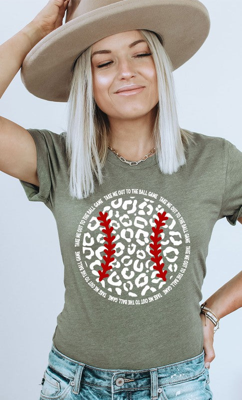 Leopard Baseball Graphic Tee