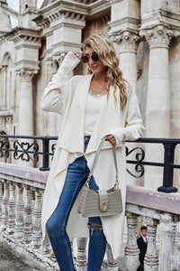 Open Front Pocket Duster Cardigan