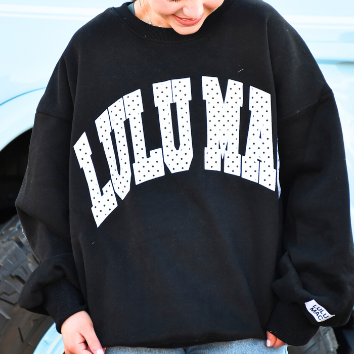 LULU MAC Black/White Polka Dot Sweatshirt
