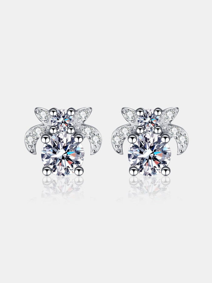 1 Carat Moissanite 925 Sterling Silver Stud Earrings