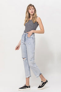 SUPER HIGH RELAXED CUFFED STRAIGHT JEAN