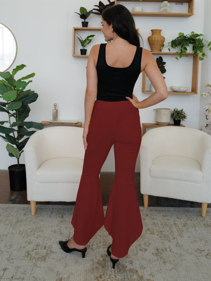 High-Low Bootcut Pants