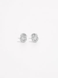 925 Sterling Silver Zircon Star Stud Earrings