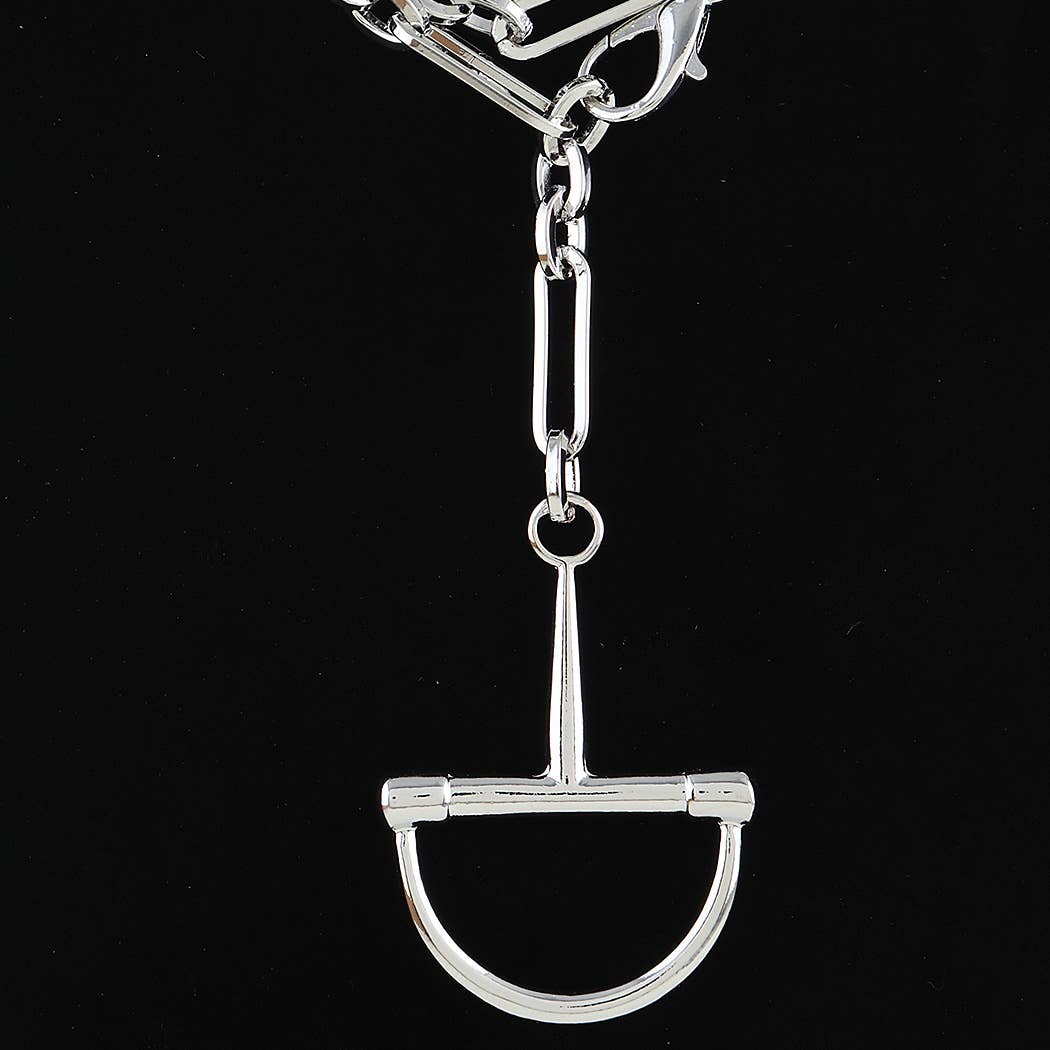 Polished Link Chain Drop Statement Necklace