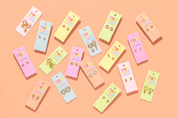 Pink Popsicle Stud Earrings