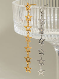 Stainless Steel Cutout Star Earrings