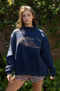 Lucky Duck Reversible Mock-Neck Sweatshirt