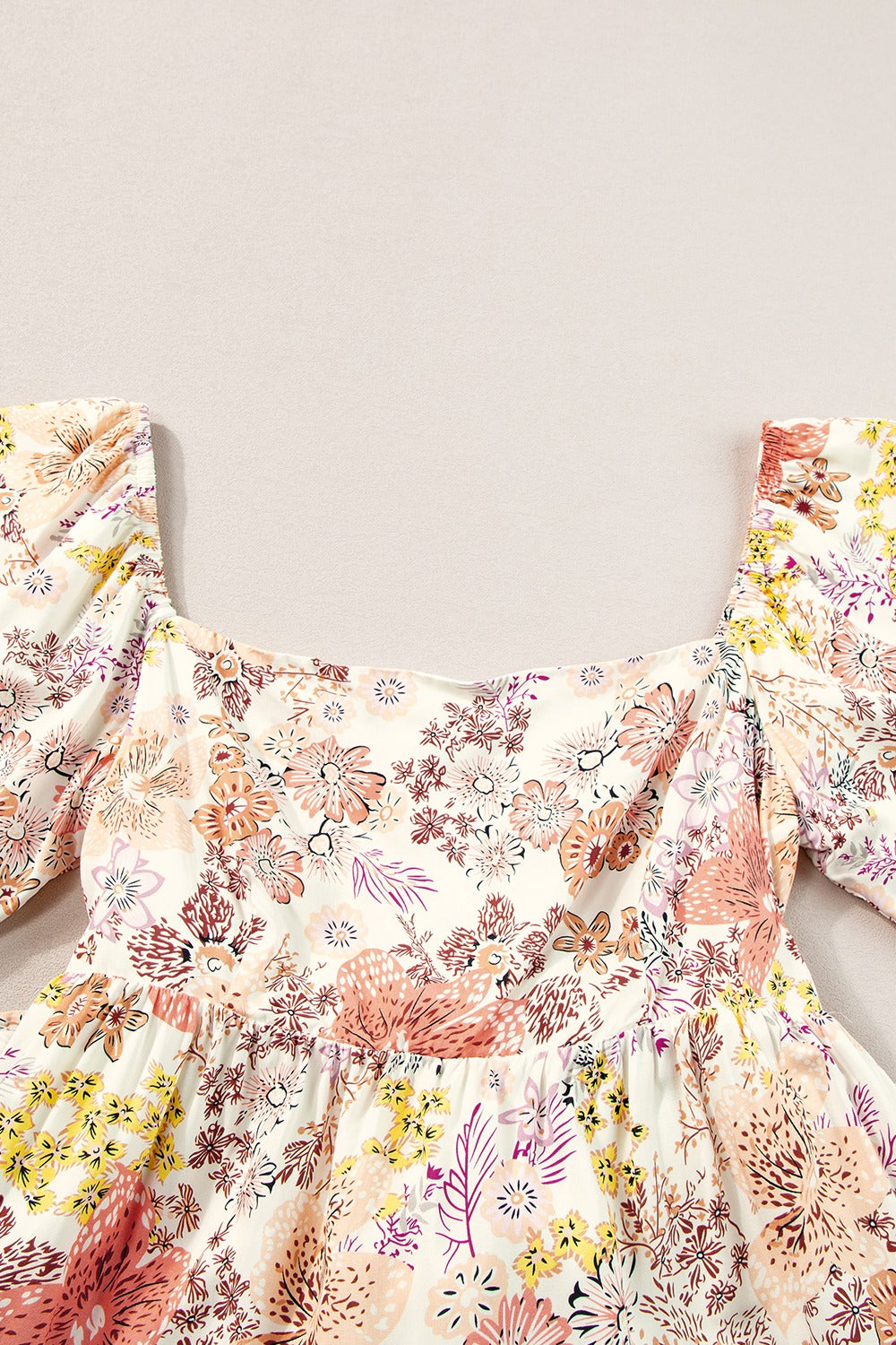 Tied Printed Half Sleeve Mini Dress
