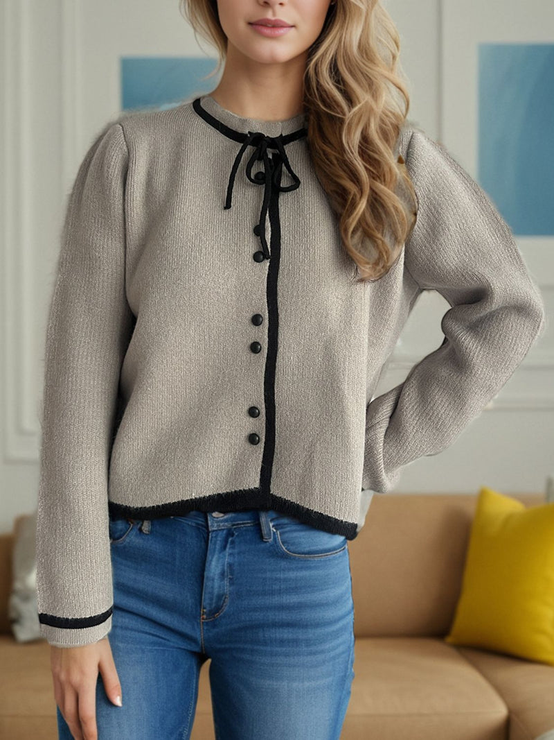 Button Down Long Sleeve Cardigan