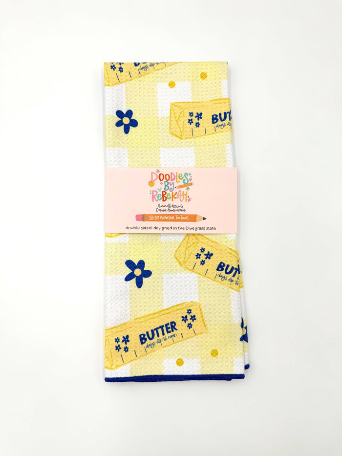Butter- Microfiber Waffle Weave Tea Towel