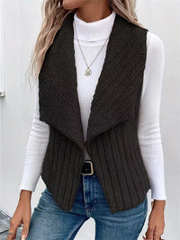 Open Front Fuzzy Vest Coat