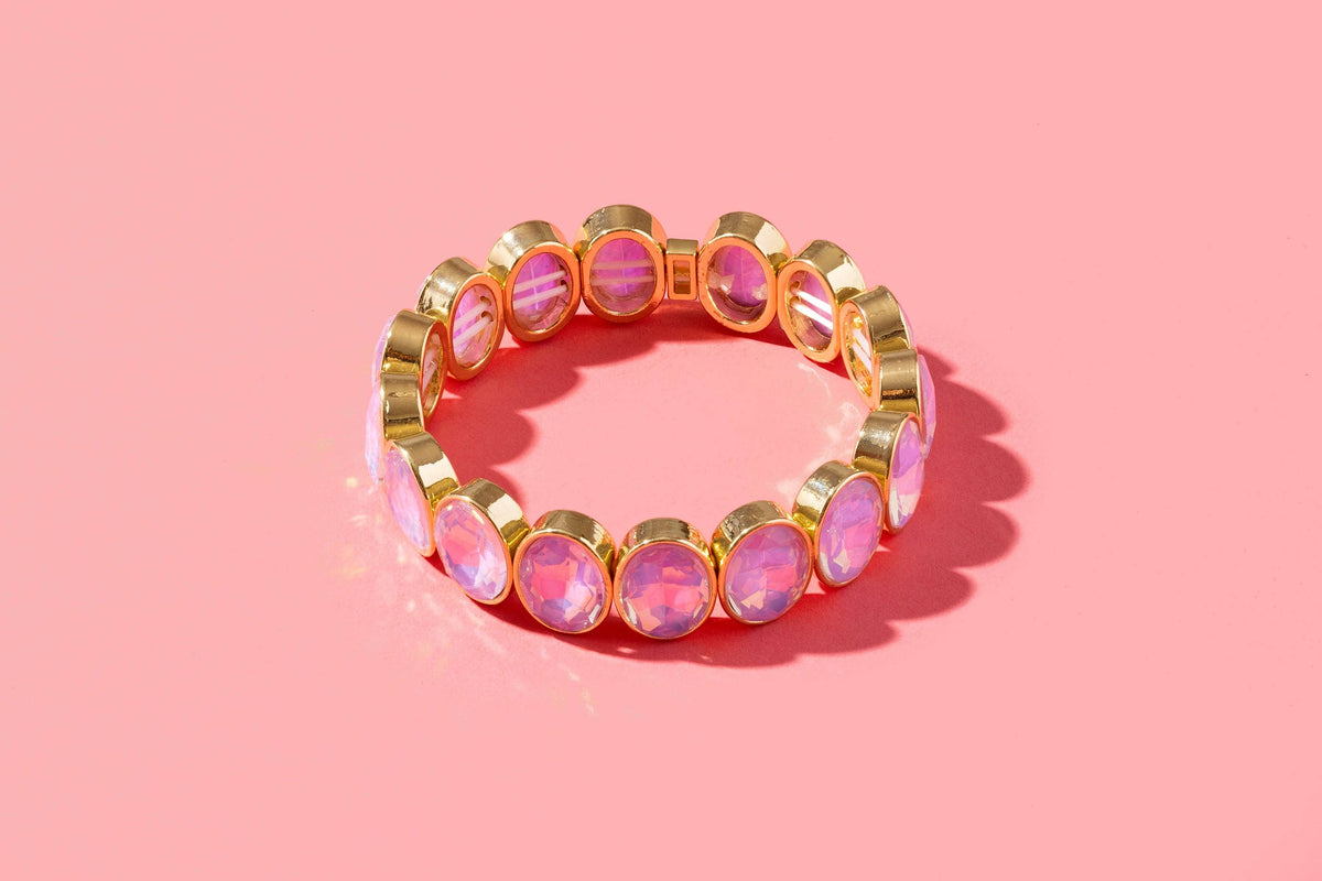 Enamel Stretch Bracelet - Earth Tone Colors - Asst Styles