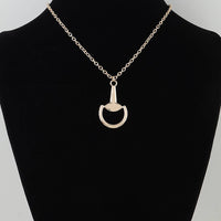 Polished Horseshoe Drop Chain Necklace