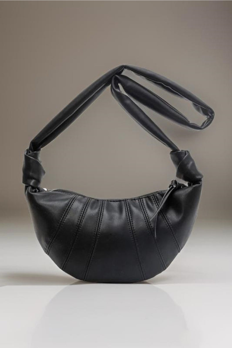 Zenana Vegan Leather Croissant Crossbody Bag