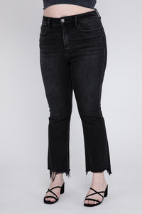 Plus Size High Rise Crop Flare Jeans