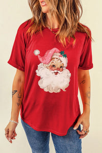 Santa Round Neck Short Sleeve T-Shirt