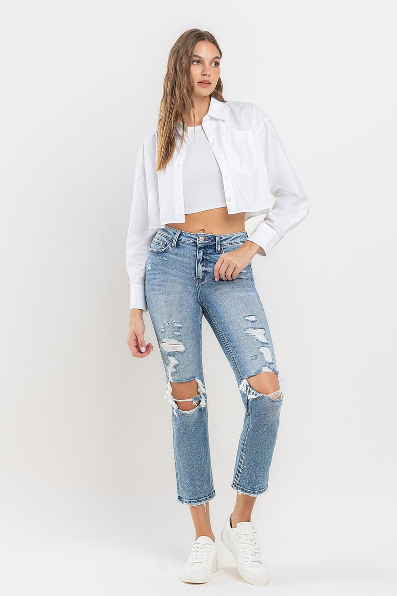 Lovervet Full Size High Rise Slim Straight Jeans
