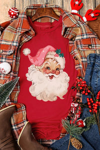 Santa Round Neck Short Sleeve T-Shirt