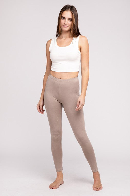 Premium Cotton Full-Length Leggings