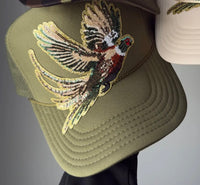 Sequin Pheasant Trucker Hat
