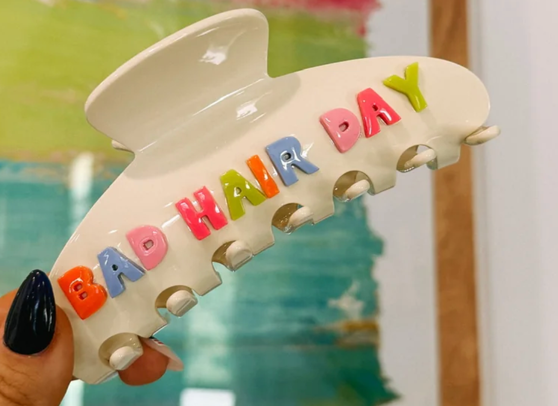 Bad Hair Day Bubble Letter Clip