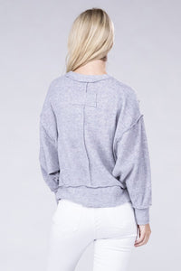 Brushed Melange Hacci Oversized Sweater