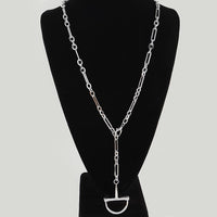 Polished Link Chain Drop Statement Necklace