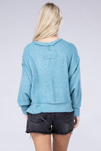 Brushed Melange Hacci Oversized Sweater