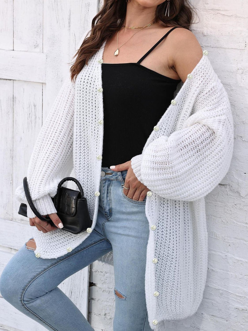 Open Front Long Sleeve Cardigan