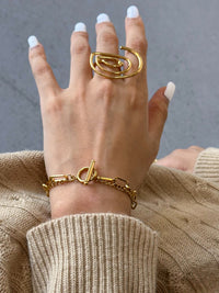 18K Gold-Plated Stainless Steel Chain Bracelet