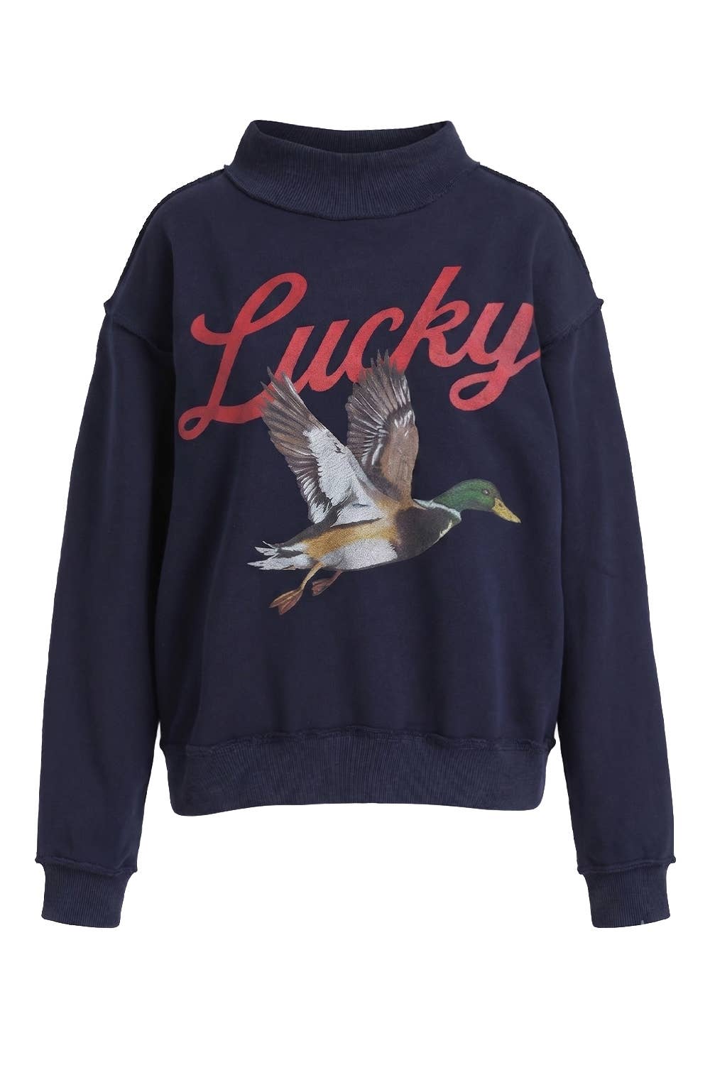 Lucky Duck Reversible Mock-Neck Sweatshirt
