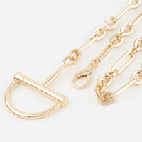 Polished Link Chain Drop Statement Necklace
