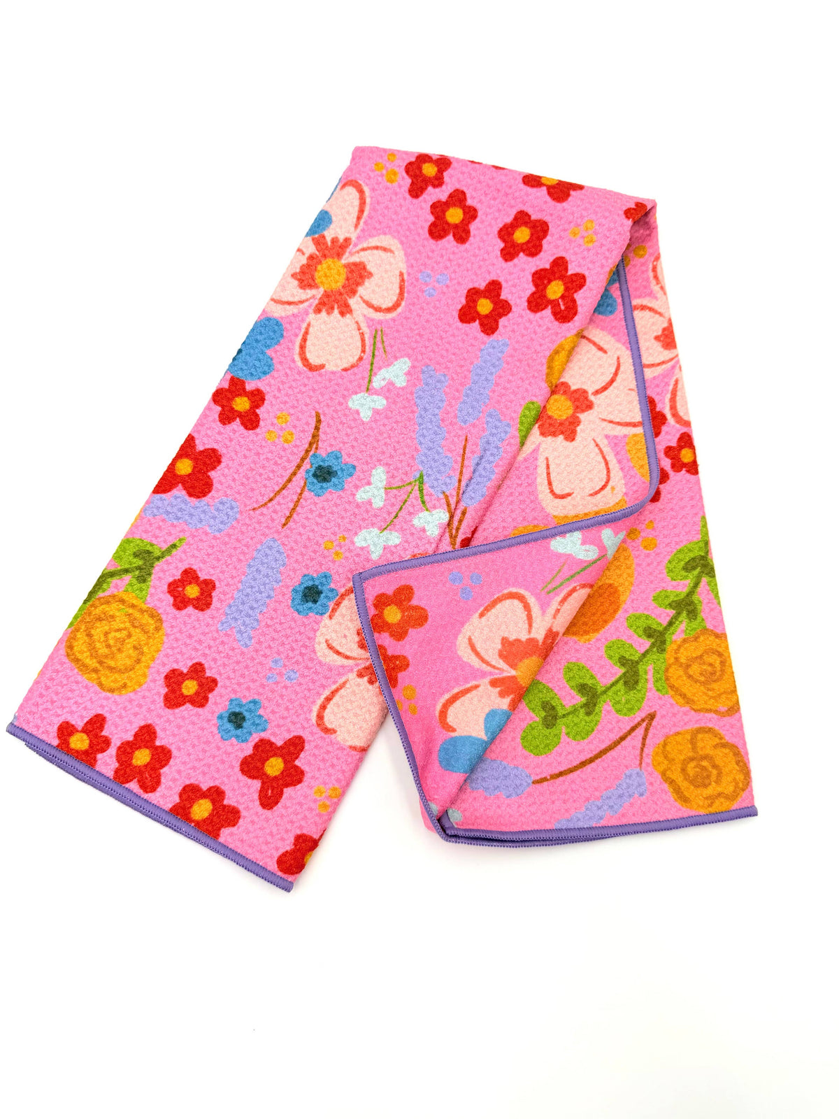 Pinky Pie Floral- Microfiber Waffle Weave Tea Towel