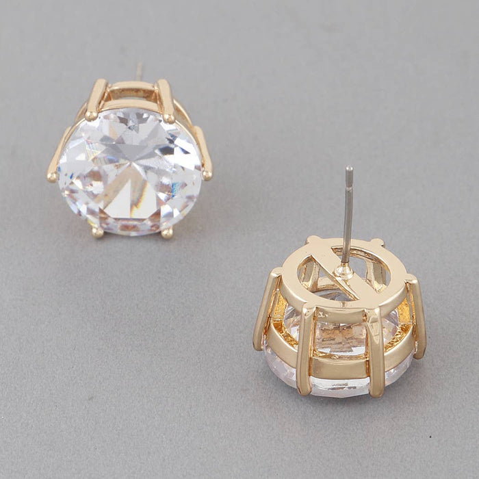 Embedded Rhinestone Stud Earrings