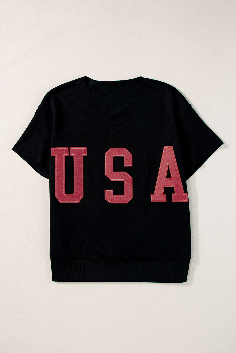 USA Notched Short Sleeve T-Shirt