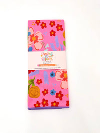Pinky Pie Floral- Microfiber Waffle Weave Tea Towel
