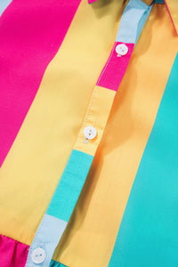 Color Block Half Sleeve Mini Dress