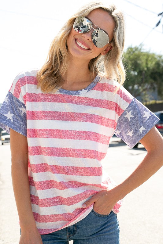 4TH OF JULY SHORT SLEEVE TOP