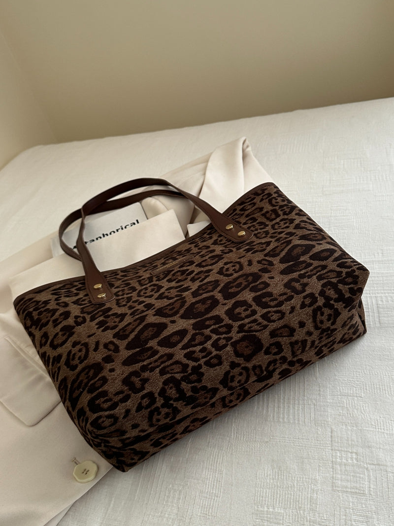 Leopard Polyester Tote Bag