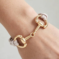 Polished Toggle Double Wrap Rope Bracelet