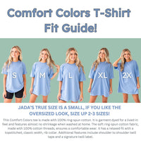 Embroidered 4th of July Icons Comfort Colors T-Shirt