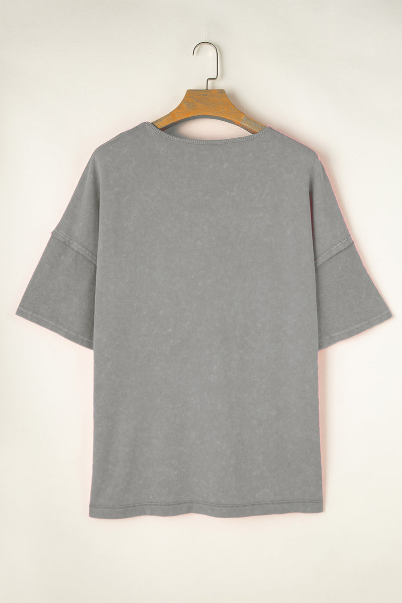Plus Size Round Neck Half Sleeve T-Shirt