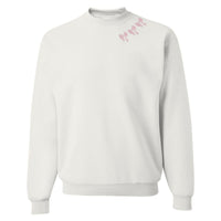 Embroidered 'Bow Collar' Crewneck Sweatshirt