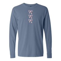 Embroidered Tasseled 'Bows' Long Sleeve