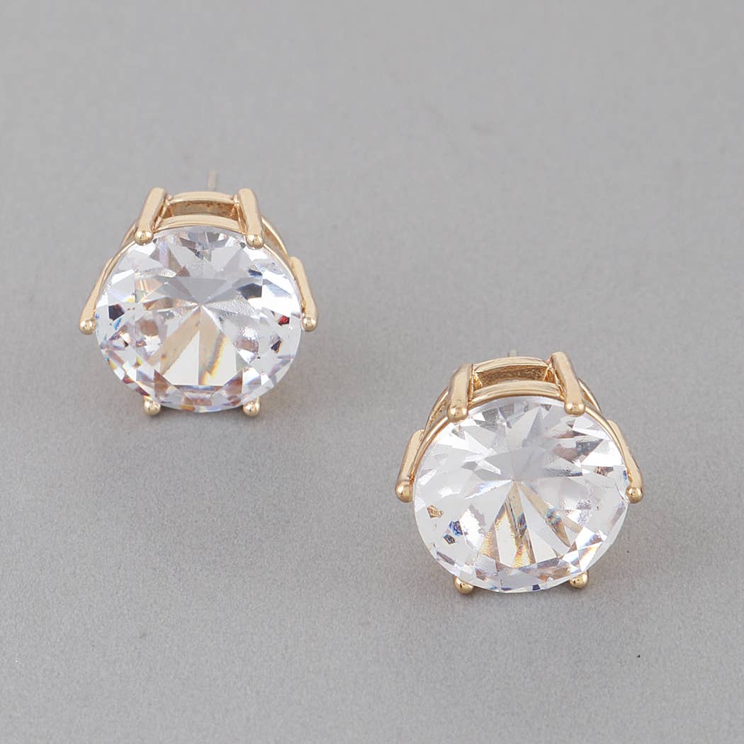 Embedded Rhinestone Stud Earrings