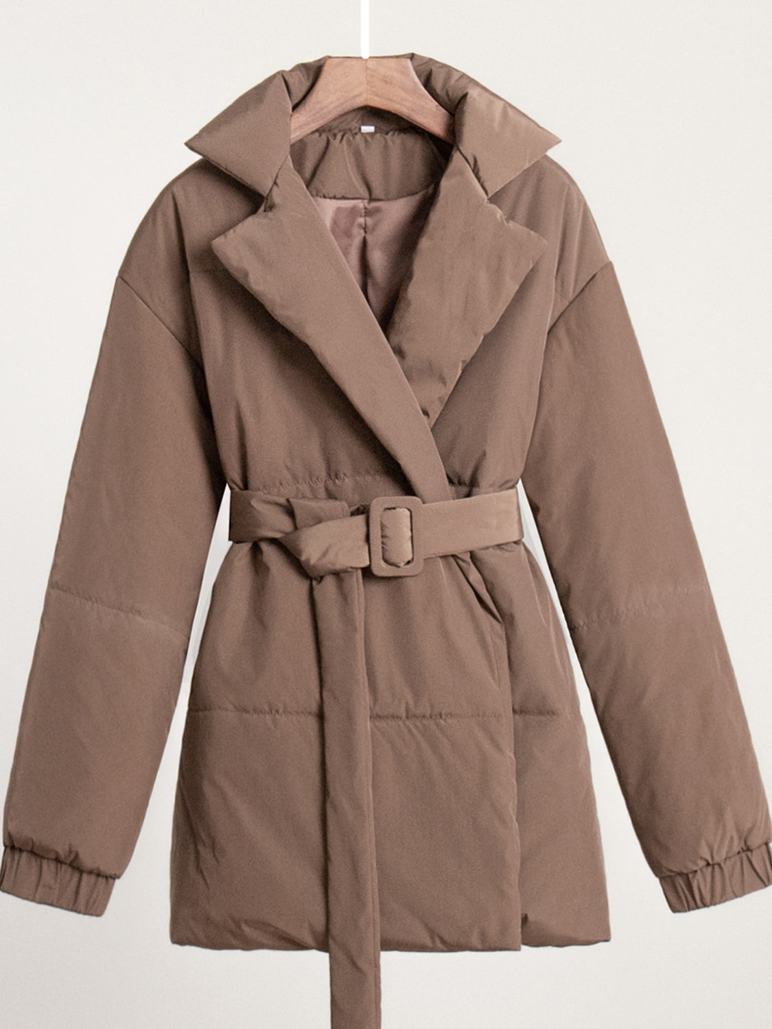 Puffer Long Sleeve Winter Coat with Belt – Blue Hawthorn Boutique Puffer Long Sleeve Winter Coat with Belt – Blue Hawthorn Boutique