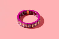 Enamel Stretch Bracelet - Earth Tone Colors - Asst Styles