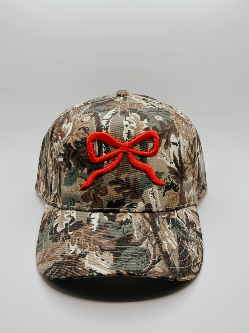 Red Camo Bow Hat